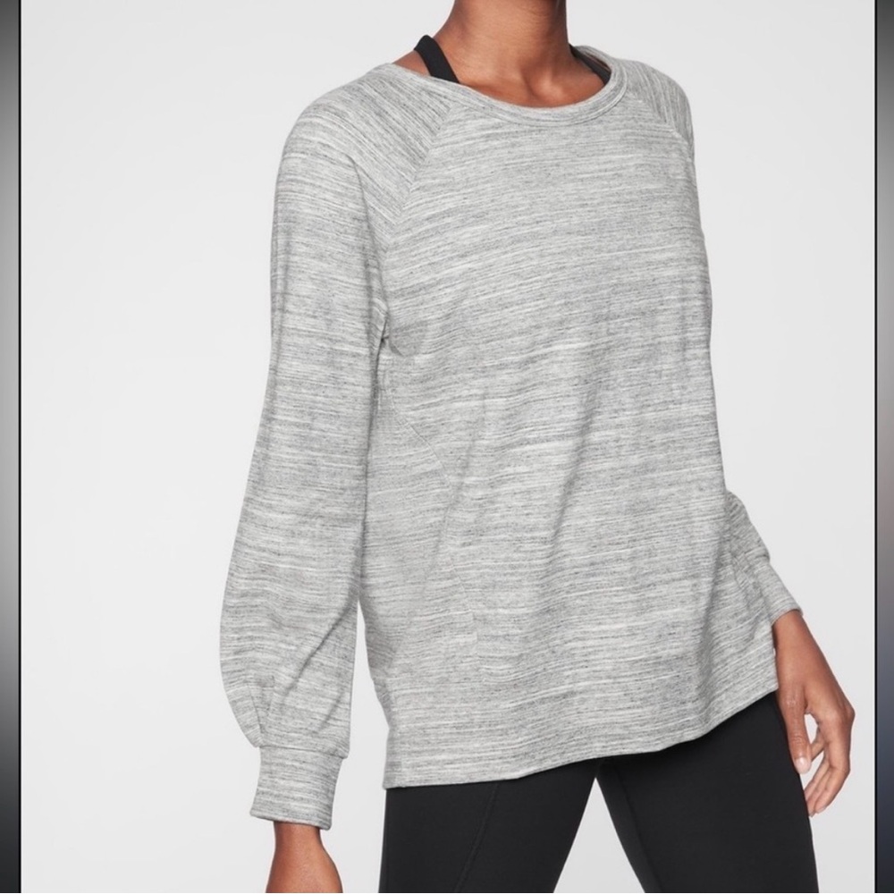 Athleta Marl Gray Bandha Yoga Sweatshirt
Tencel/Lyocell Modal pullover